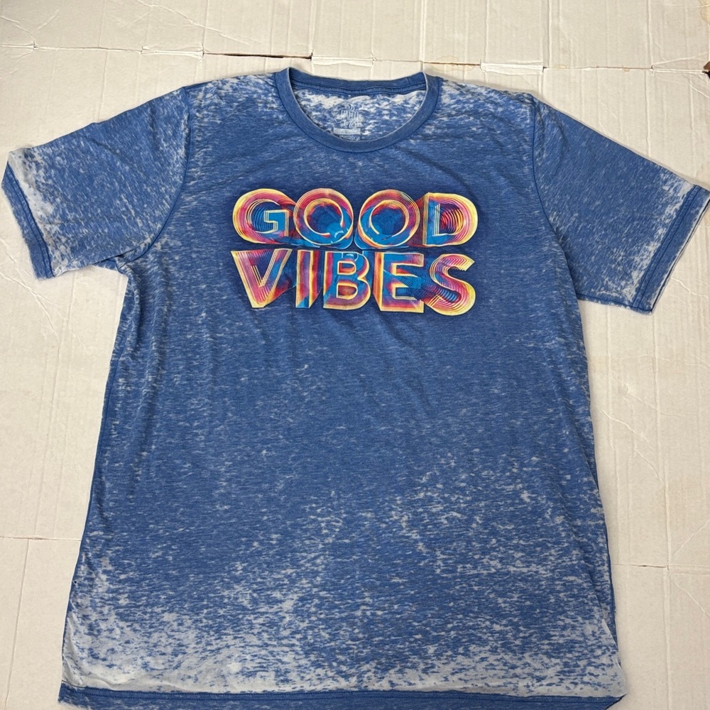 Vibrant Blue 'Good Vibes' Women's Tee
